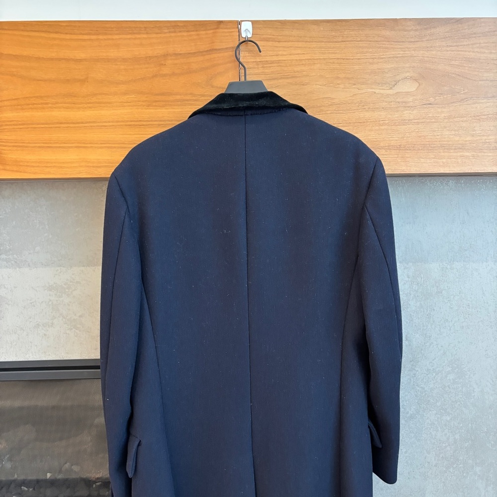 Vintage Polo By Ralph Lauren Men’s Wool Coat with velvet collar, Size L - Picture 13 of 16